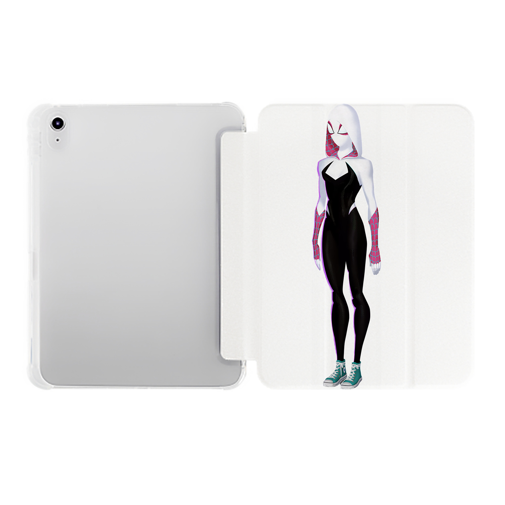 （画像用） Spider Man スパイダーマン IPad ケース ペン収納付き 三つ折りスタンド PUレザー×シリコン 対応機種9.5/10.5/10.9インチ